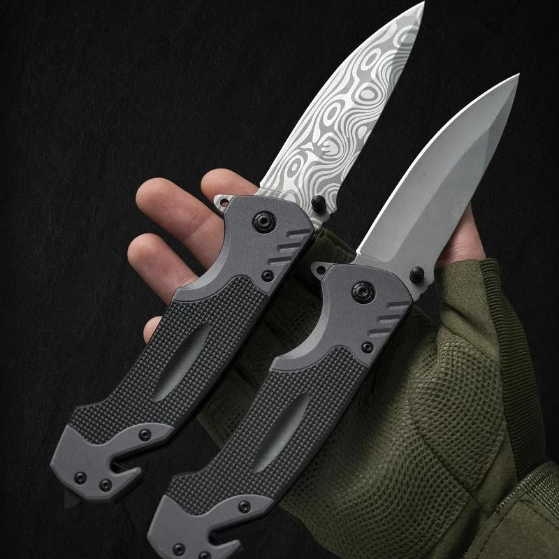 High-Hardness Stainless Steel Multifunctional Folding Knife: EDC Essential for Camping, Hiking & Kitchen Use Knife Fishing with Breaker